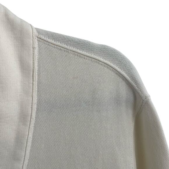 Polo Ralph Lauren Letterman Patch Button Up Varsity Cardigan Cream Mens XL AS IS - Picture 2 of 7